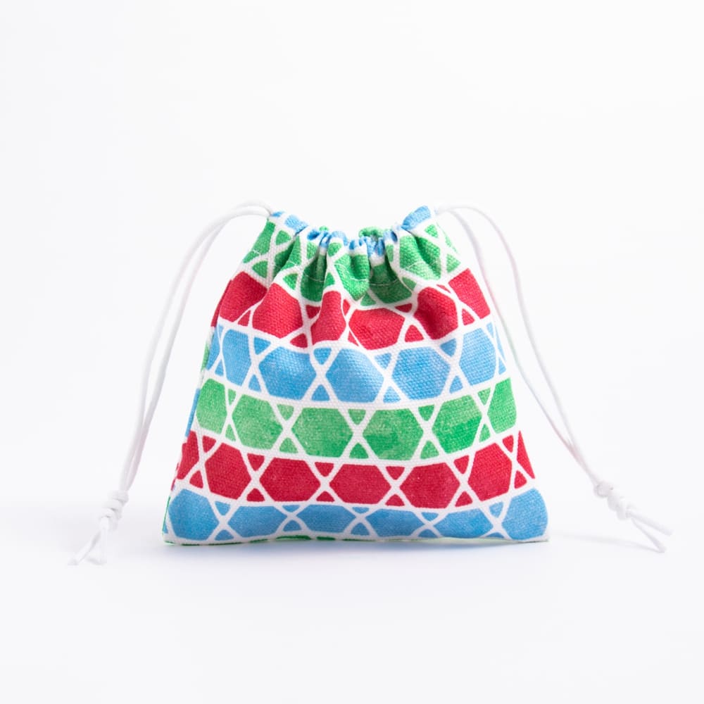 小收口袋-交叉線（巾着袋　網目漁師網バッグ柄）